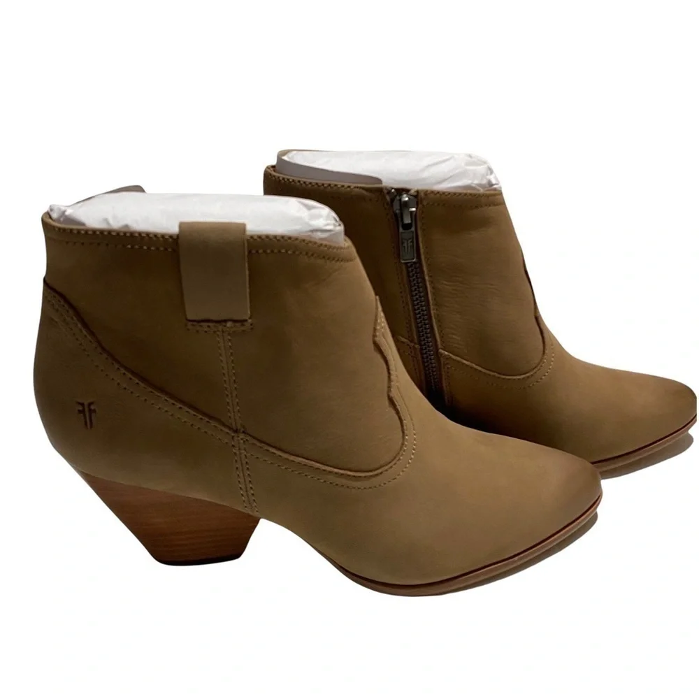 Frye Reina Western Style Bootie Sz 9.5 Ash